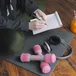 Hand writing in a notebook